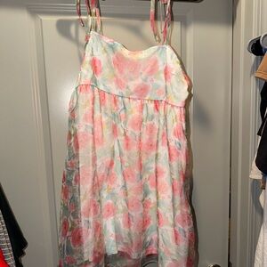 Pink Lily Floral Mini Dress